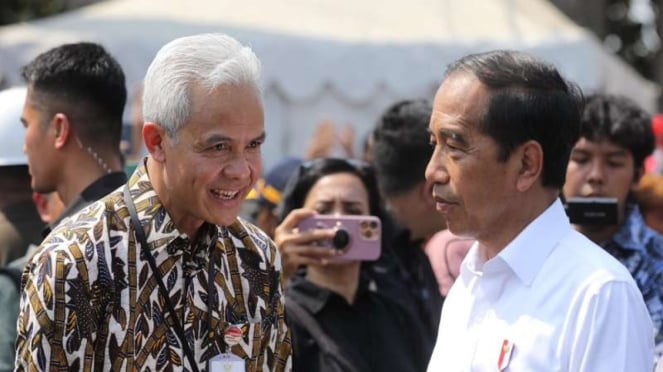 Presiden Jokowi dan Gubernur Jawa Tengah Ganjar Pranowo